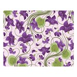 Flower Sakura Star Purple Green Leaf Double Sided Flano Blanket (Large)  80 x60  Blanket Front