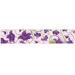 Flower Sakura Star Purple Green Leaf Flano Scarf (Large) Front