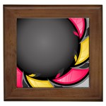 Hole Circle Line Red Yellow Black Gray Framed Tiles Front