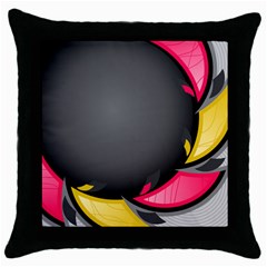 Hole Circle Line Red Yellow Black Gray Throw Pillow Case (black) by Mariart