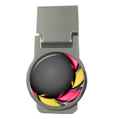 Hole Circle Line Red Yellow Black Gray Money Clips (round)  by Mariart