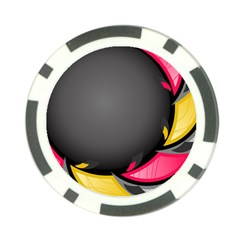 Hole Circle Line Red Yellow Black Gray Poker Chip Card Guard by Mariart