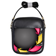 Hole Circle Line Red Yellow Black Gray Girls Sling Bags by Mariart