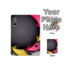 Hole Circle Line Red Yellow Black Gray Playing Cards 54 (mini)  by Mariart