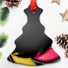 Hole Circle Line Red Yellow Black Gray Ornament (christmas Tree)  by Mariart