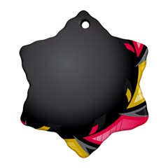 Hole Circle Line Red Yellow Black Gray Snowflake Ornament (two Sides)