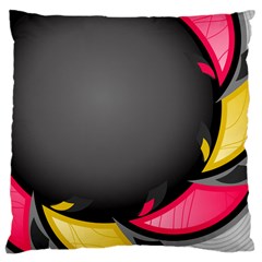 Hole Circle Line Red Yellow Black Gray Large Cushion Case (one Side) by Mariart