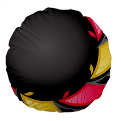 Hole Circle Line Red Yellow Black Gray Large 18  Premium Round Cushions by Mariart