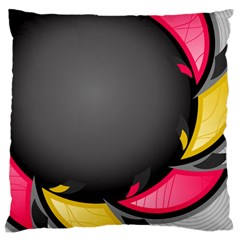 Hole Circle Line Red Yellow Black Gray Standard Flano Cushion Case (two Sides) by Mariart