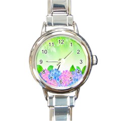 Fruit Flower Leaf Round Italian Charm Watch by Mariart