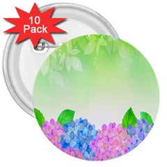 Fruit Flower Leaf 3  Buttons (10 Pack) 