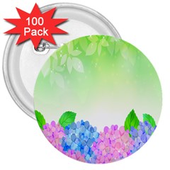 Fruit Flower Leaf 3  Buttons (100 Pack)  by Mariart