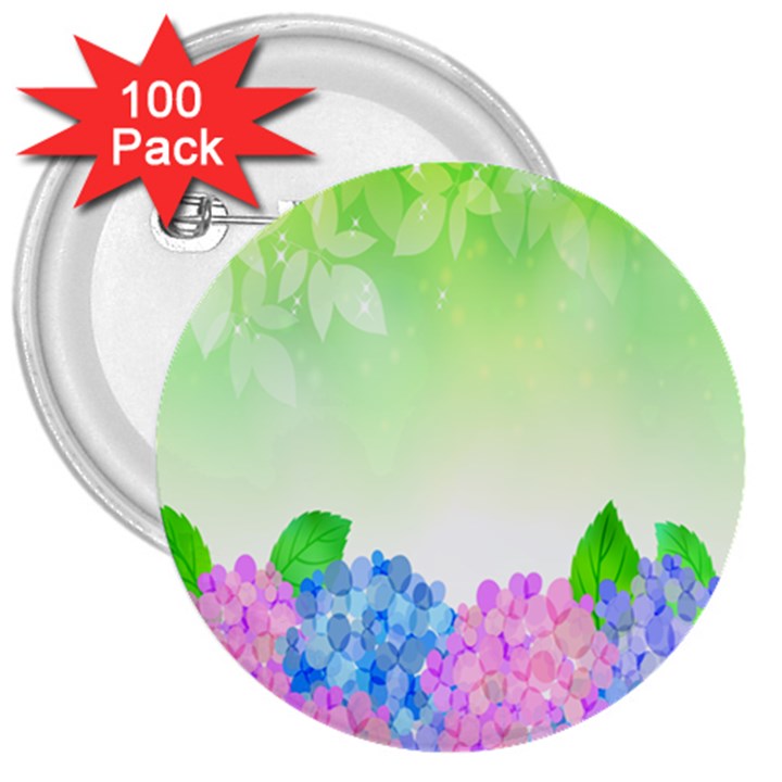 Fruit Flower Leaf 3  Buttons (100 pack) 