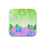 Fruit Flower Leaf Rubber Square Coaster (4 pack)  Front