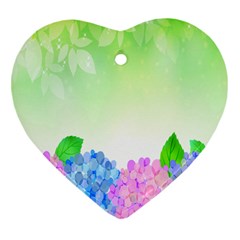 Fruit Flower Leaf Heart Ornament (two Sides) by Mariart