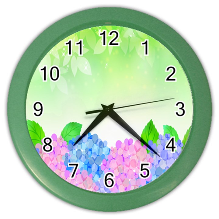 Fruit Flower Leaf Color Wall Clocks