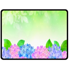 Fruit Flower Leaf Fleece Blanket (large)  by Mariart