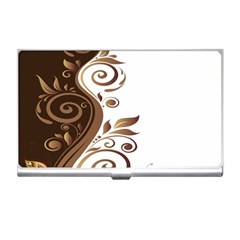 Leaf Brown Butterfly Business Card Holders by Mariart