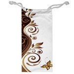 Leaf Brown Butterfly Jewelry Bag Front