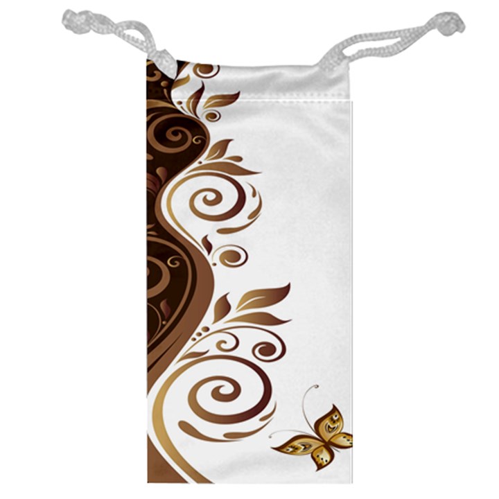 Leaf Brown Butterfly Jewelry Bag