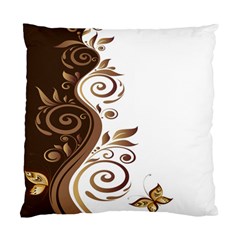 Leaf Brown Butterfly Standard Cushion Case (two Sides) by Mariart