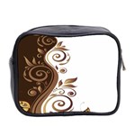 Leaf Brown Butterfly Mini Toiletries Bag 2-Side Back