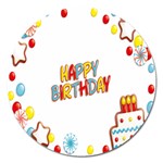 Happy Birthday Magnet 5  (Round) Front