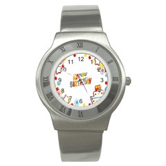 Happy Birthday Stainless Steel Watch