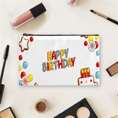 Happy Birthday Cosmetic Bag (medium)  by Mariart