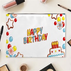 Happy Birthday Cosmetic Bag (xl) by Mariart