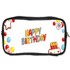 Happy Birthday Toiletries Bags by Mariart