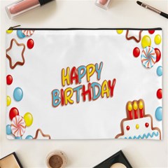 Happy Birthday Cosmetic Bag (xxxl)  by Mariart