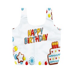 Happy Birthday Full Print Recycle Bags (m)  by Mariart