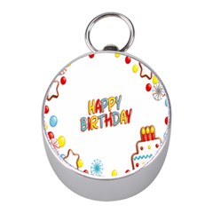 Happy Birthday Mini Silver Compasses