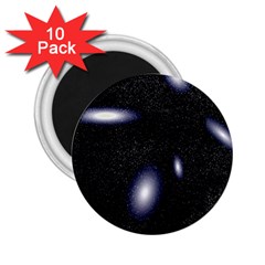 Galaxy Planet Space Star Light Polka Night 2 25  Magnets (10 Pack)  by Mariart