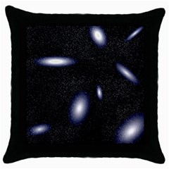 Galaxy Planet Space Star Light Polka Night Throw Pillow Case (black) by Mariart