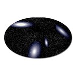 Galaxy Planet Space Star Light Polka Night Oval Magnet Front