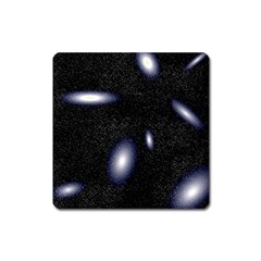 Galaxy Planet Space Star Light Polka Night Square Magnet by Mariart