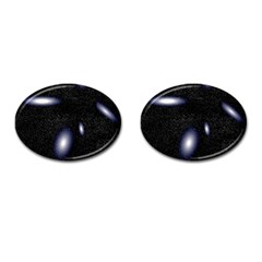 Galaxy Planet Space Star Light Polka Night Cufflinks (oval) by Mariart