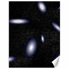 Galaxy Planet Space Star Light Polka Night Canvas 12  X 16   by Mariart