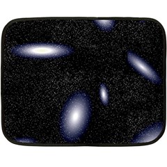 Galaxy Planet Space Star Light Polka Night Double Sided Fleece Blanket (mini)  by Mariart