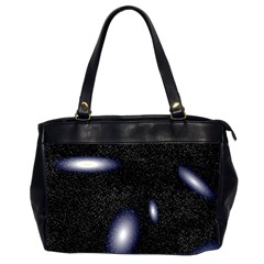 Galaxy Planet Space Star Light Polka Night Office Handbags (2 Sides)  by Mariart