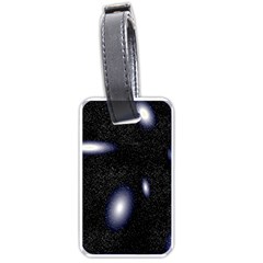 Galaxy Planet Space Star Light Polka Night Luggage Tags (one Side)  by Mariart