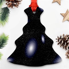 Galaxy Planet Space Star Light Polka Night Christmas Tree Ornament (two Sides) by Mariart