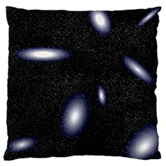 Galaxy Planet Space Star Light Polka Night Large Flano Cushion Case (one Side) by Mariart