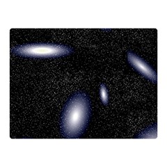 Galaxy Planet Space Star Light Polka Night Double Sided Flano Blanket (mini)  by Mariart