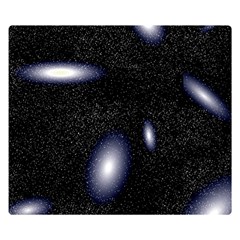 Galaxy Planet Space Star Light Polka Night Double Sided Flano Blanket (small)  by Mariart