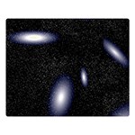 Galaxy Planet Space Star Light Polka Night Double Sided Flano Blanket (Large)  Blanket Back