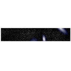 Galaxy Planet Space Star Light Polka Night Flano Scarf (large) by Mariart