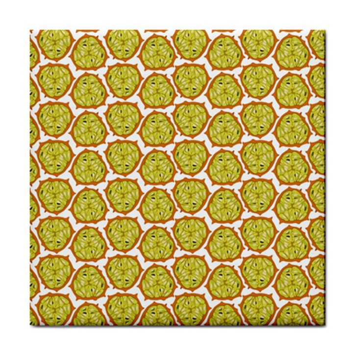 Horned Melon Green Fruit Tile Coasters